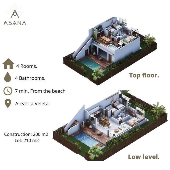¡New Villa 4Br With Priv Jacuzzi! Tulum Eksteriør bilde